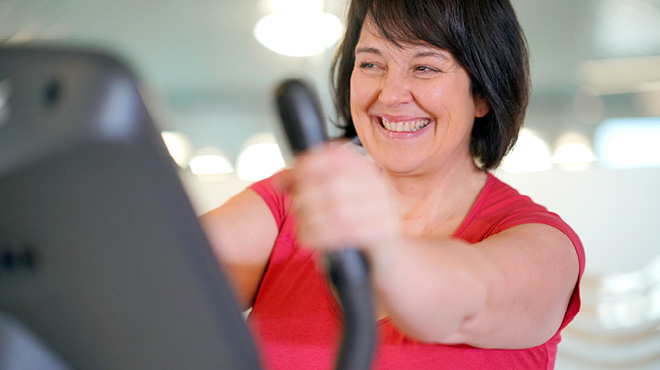 Exercising on elliptical