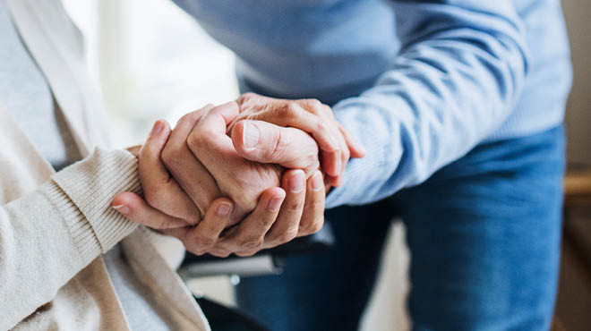 Close up of holding hands