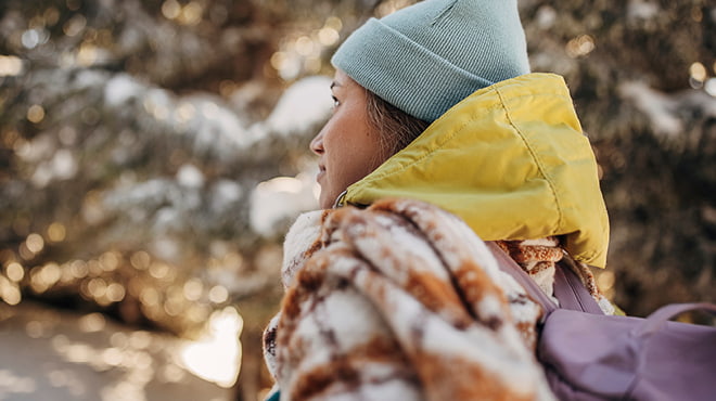 Backpacking in snow