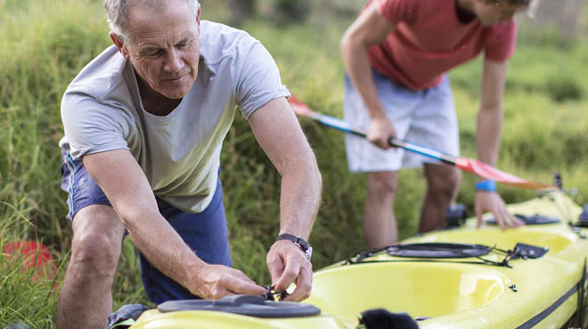 Couple with kayak