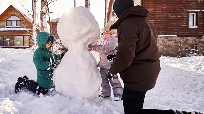 Making a snowman