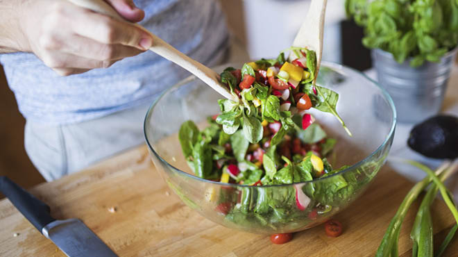 Tossing salad